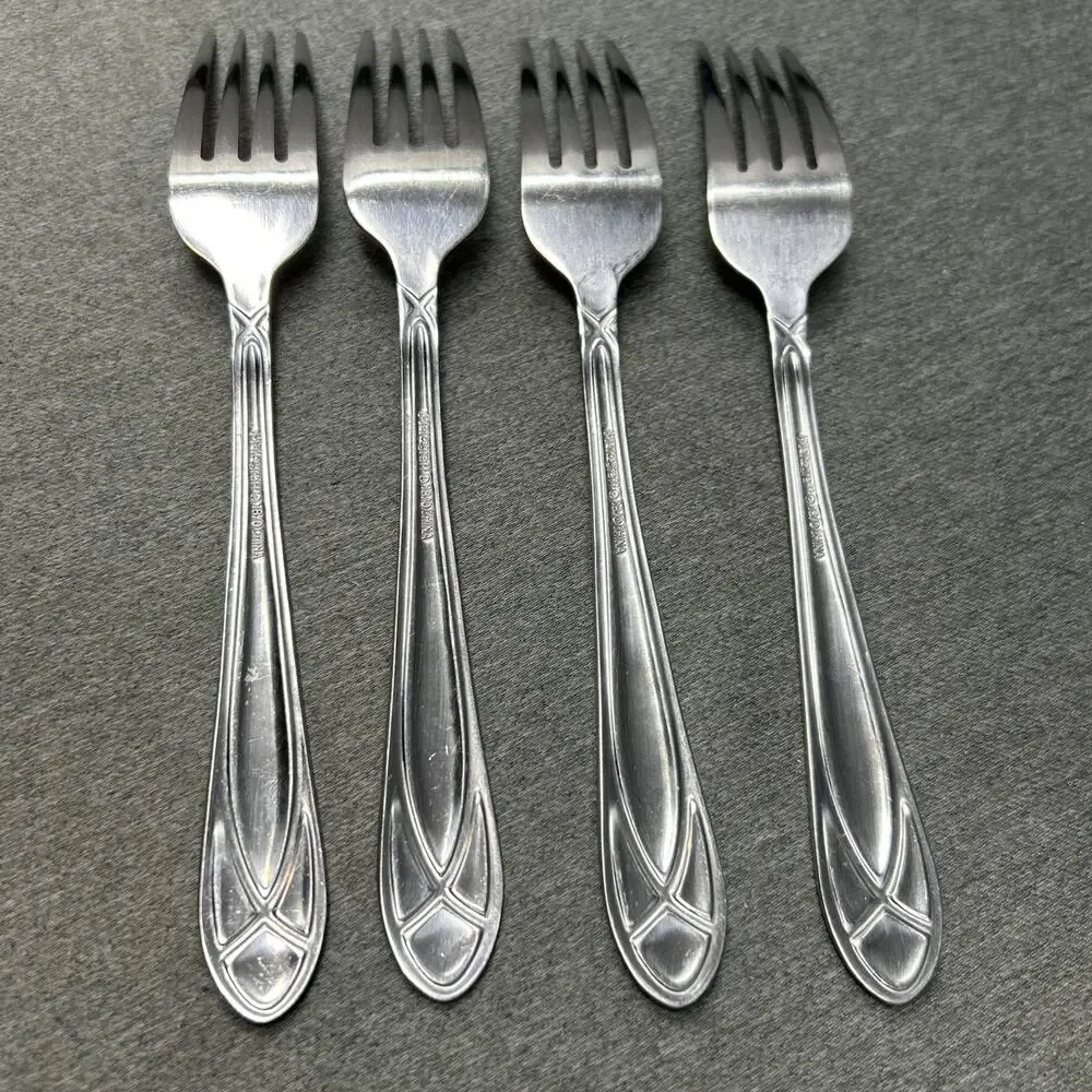 Pfaltzgraff Dinner Forks 4pc Lot 18/0 Stainless Steel 7 3/4